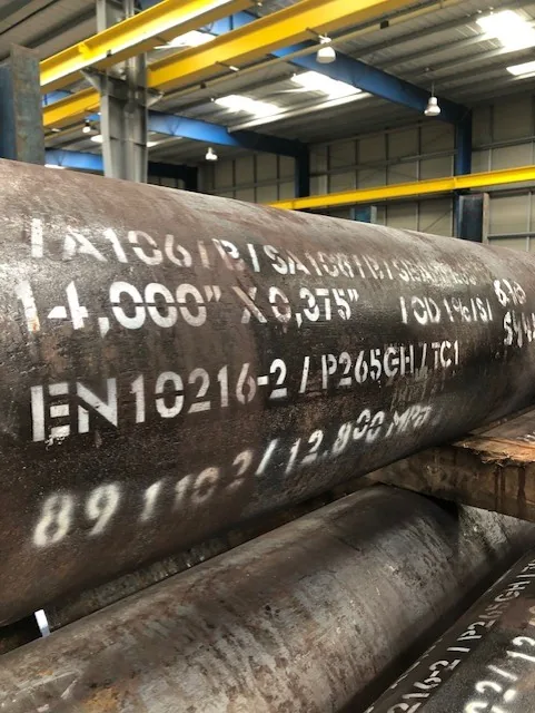 Tubes sans soudure P265GH TC1 EN10216-2 et ASTM A106GR.B